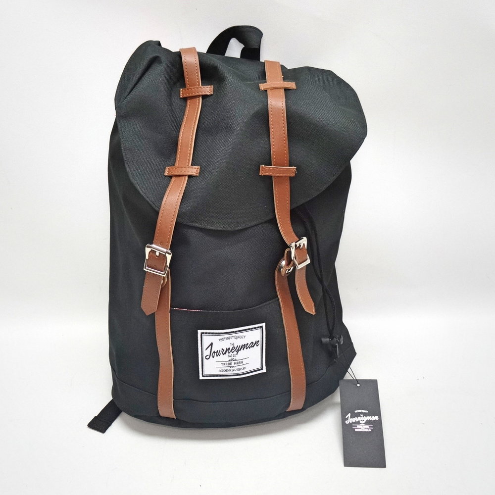 The Journeyman Bag Co. Black Cinch Backpack